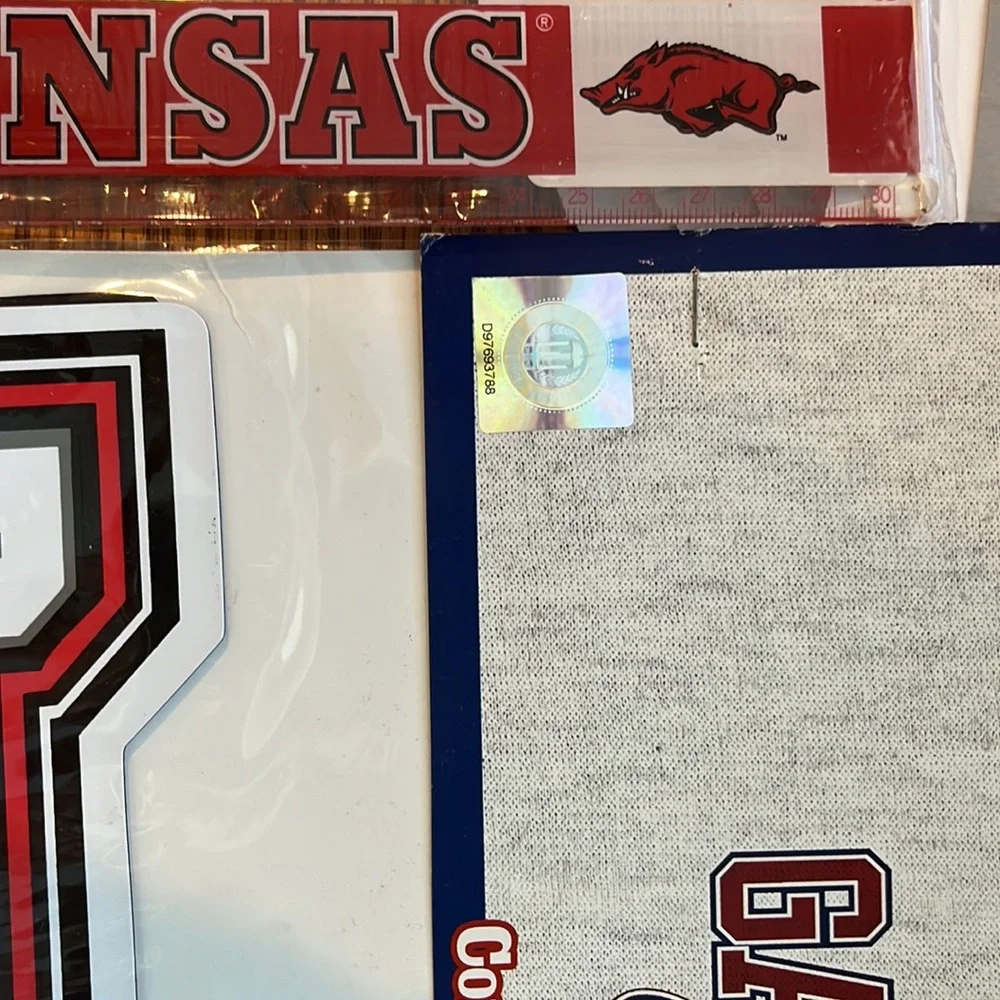 Game Day Arkansas Razorbacks Car Magnets plus Razorback ruler. - Picture 5 of 5